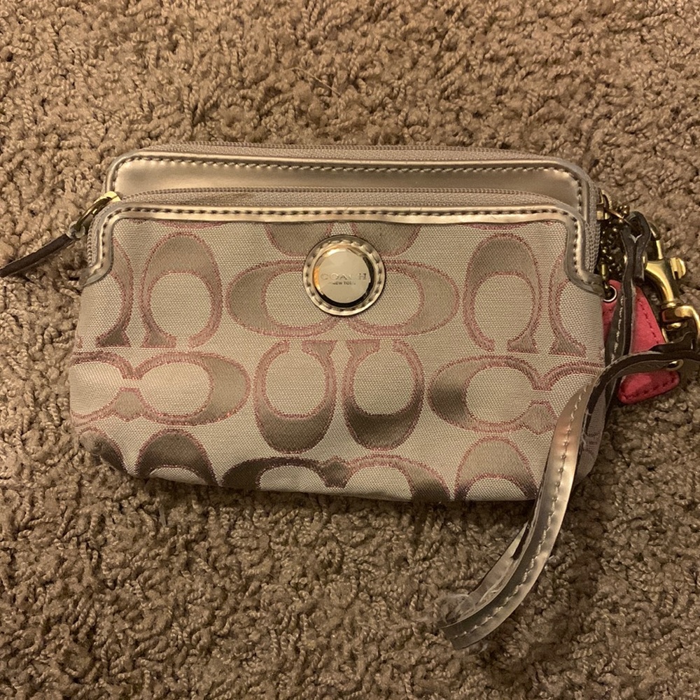 small coach wallet, two pockets